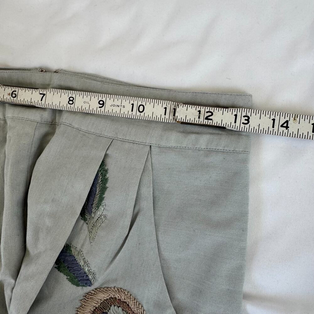 Anthropologie Suno Shorts XS High Rise Embroidered Grey Boho Cottage Summer - Picture 4 of 13